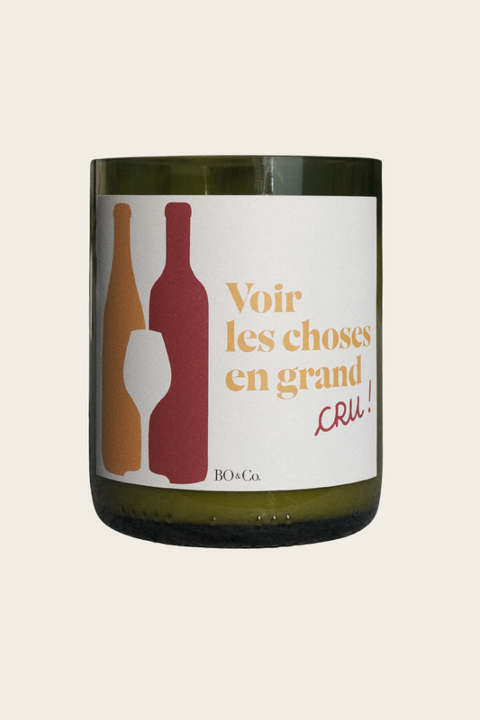 Bougie BO&Co. Voir les choses en Grand Cru